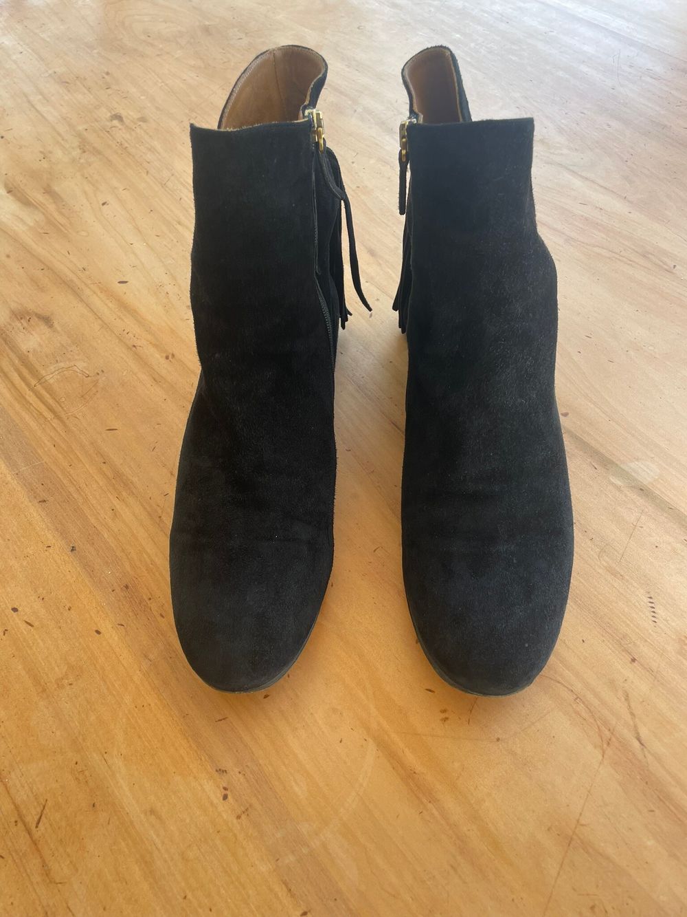 Chloe Suede Tassel Accents Riding Boot