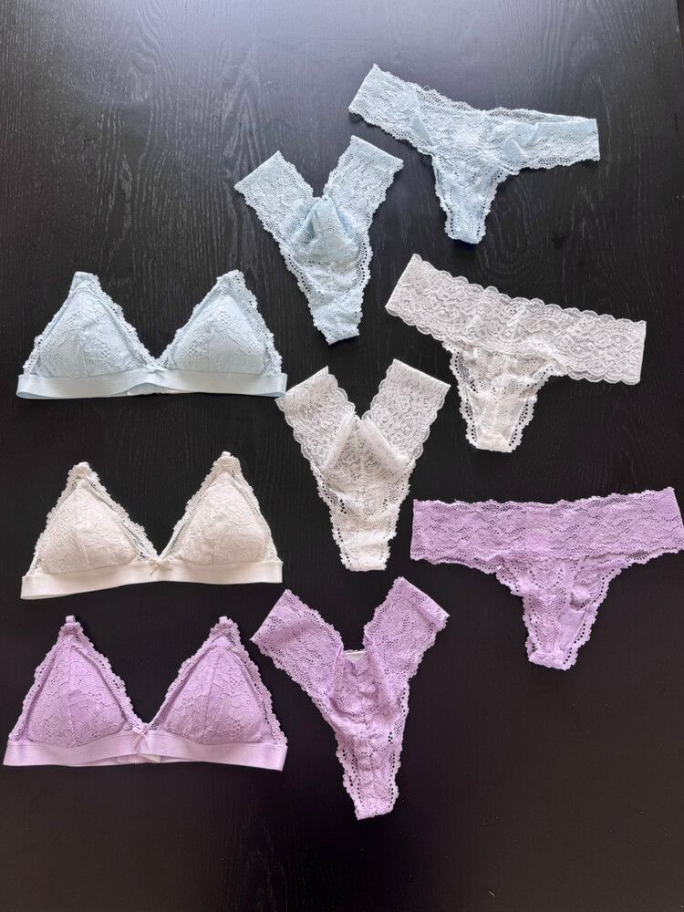 Cotton On Lingerie Bras and Tongs Sets x 3