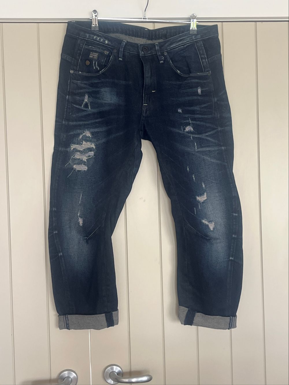 G-Star Raw Blue Distressed Jeans Size 30/12