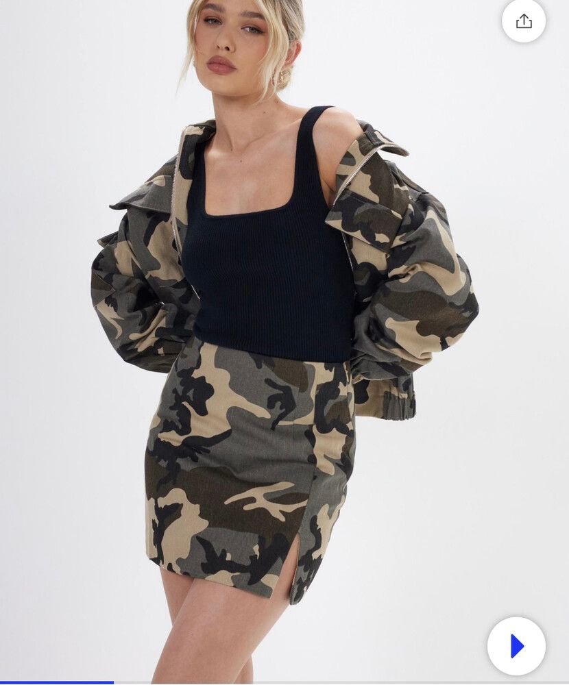 Camo Mini Skirt