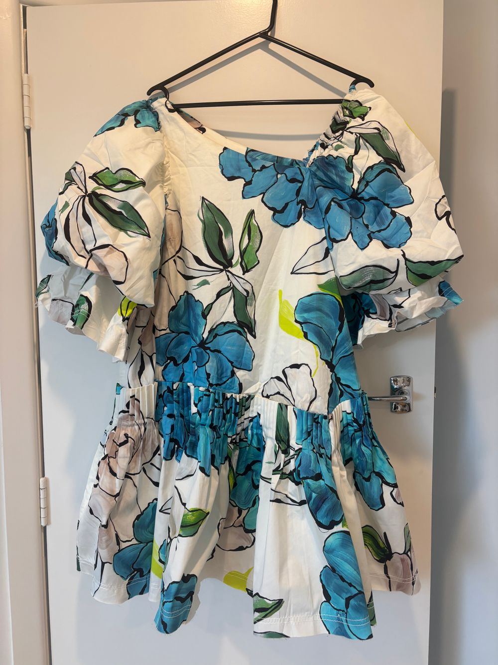 Aje - Floral Blue dress on Designer Wardrobe