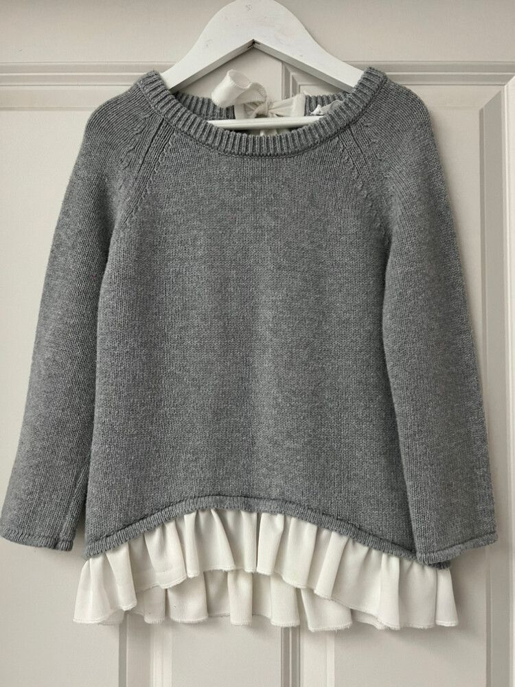 Jamie Kay Grey Frill Knit Sweater