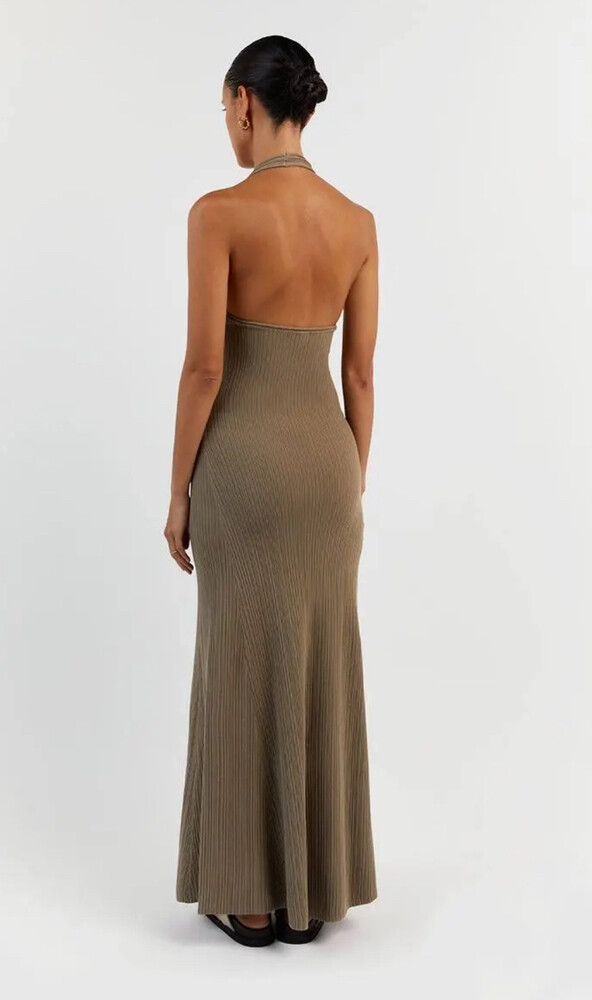 DISSH - Eddison Knit Dress in Moss on Designer Wardrobe