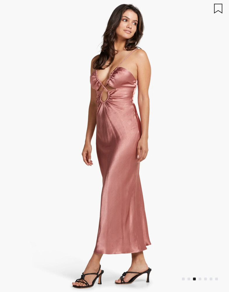 Shona Joy - Angelica Keyhole Lace Front Midi Dress on Designer Wardrobe Shona Joy - Angelica Keyhole Lace Front Midi Dress on Designer Wardrobe
