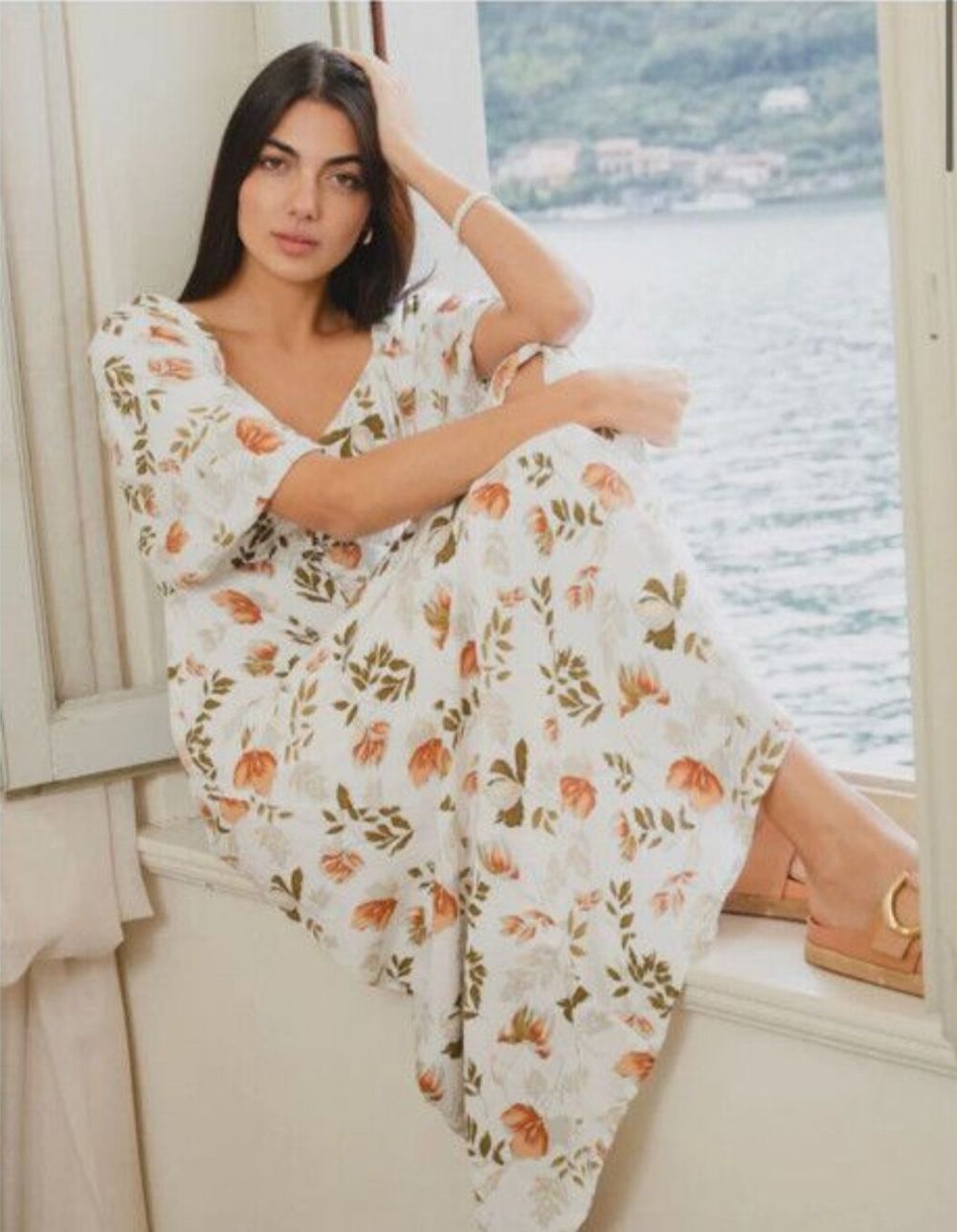 Among The Brave Floral Midi Dress