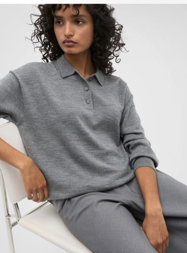 Seed Heritage Merino Polo Neck Sweater