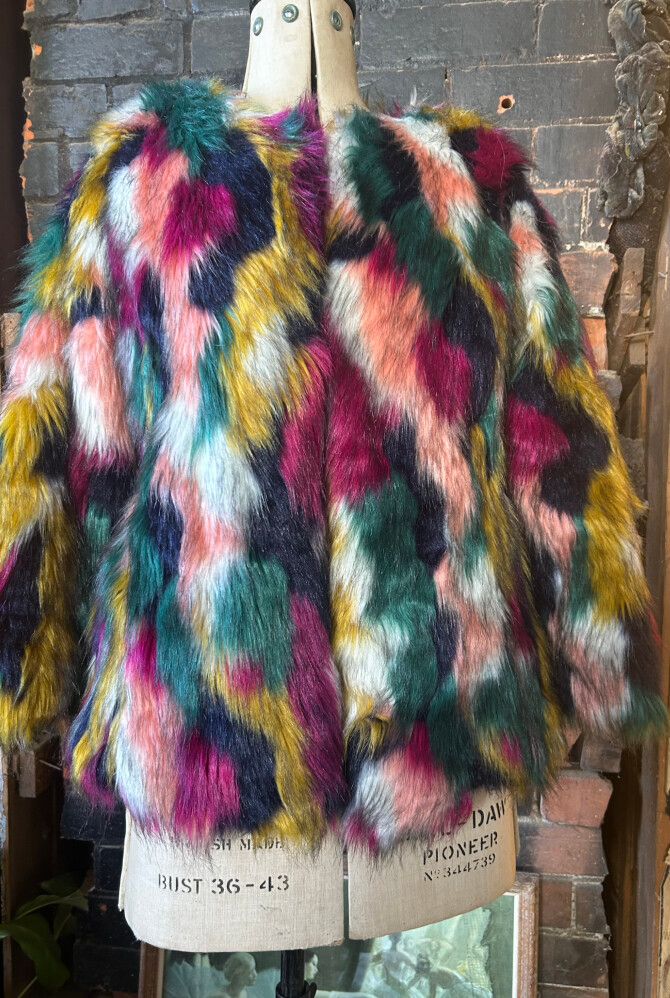 Multi Coloured Furry Jacket