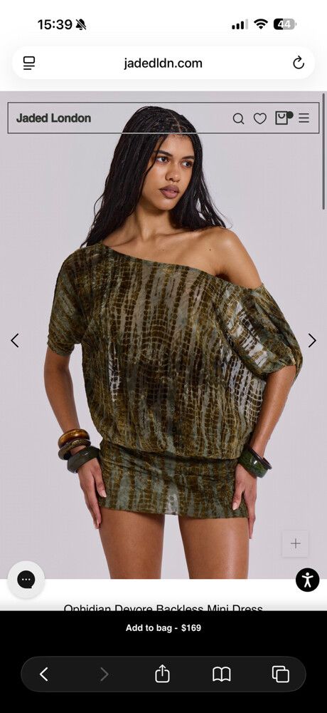 Jaded London - Jaded London Onbidian Devore Backless Mini Dress on Designer  Wardrobe