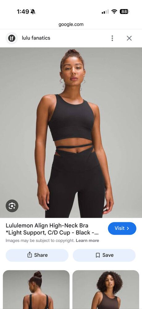 Lululemon Black Align High-Neck Bra