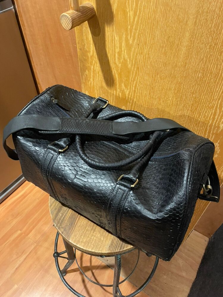 Genuine Python Leather Duffle Bag