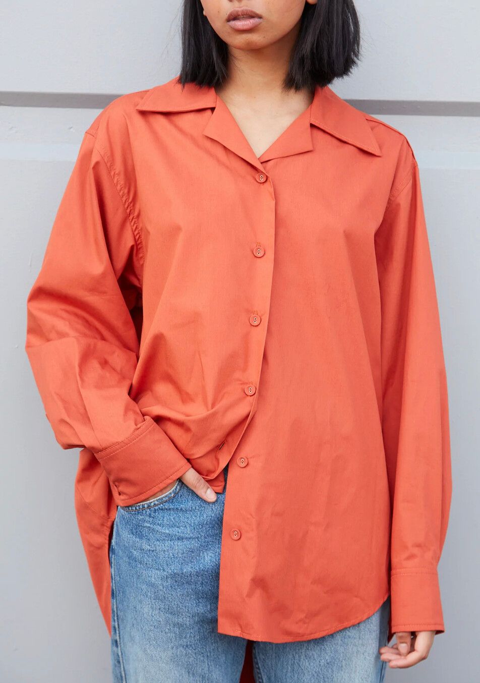 RITA SHIRT in RUST by BENJAMIN ALEXANDER x ISLAND Size M