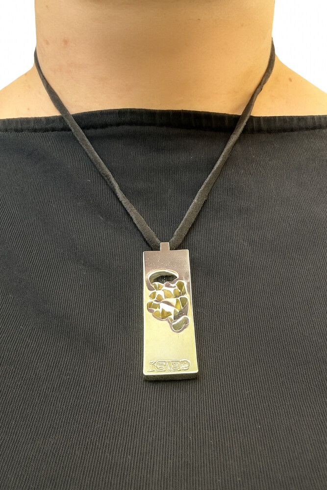 KENZO silver charm necklace