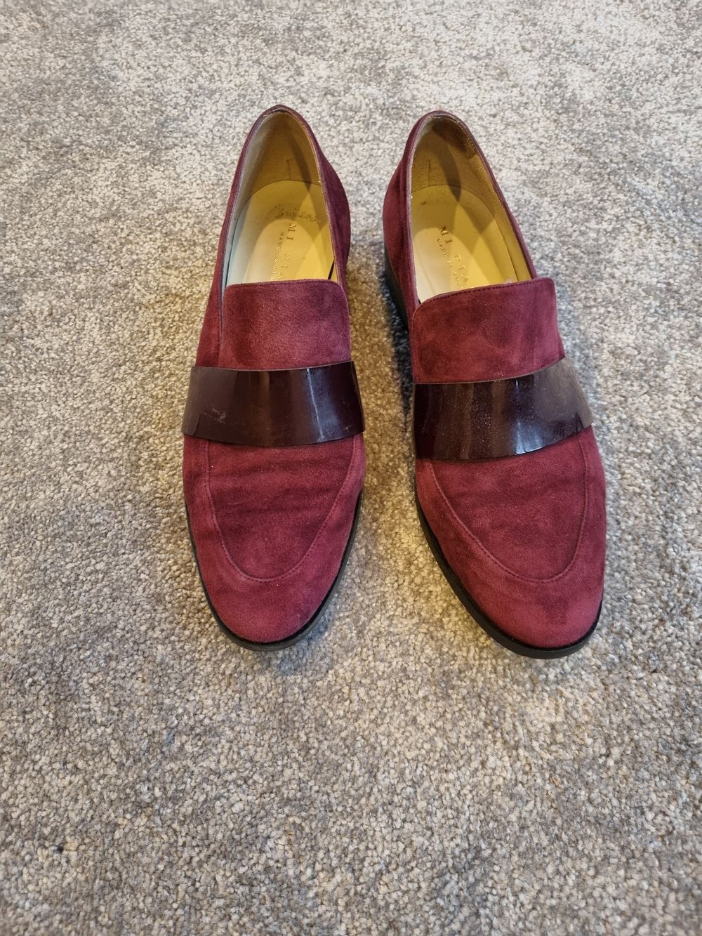 Burgundy Suede Loafers