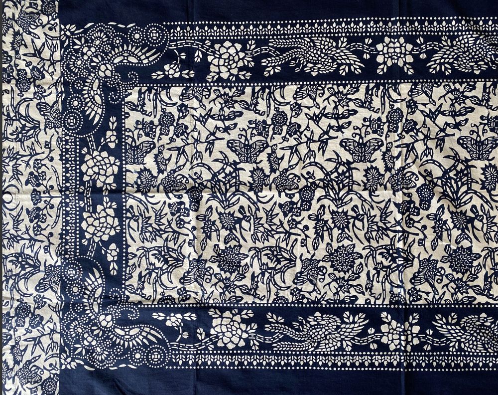 Hand-Printed Blue Nankeen Textile from Shanghai