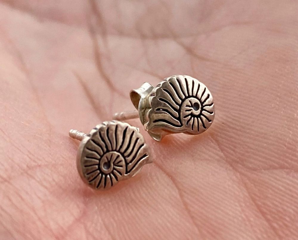 Nautilus Silver Earrings (Designed & Made in Lanzarote, Canary Islands)