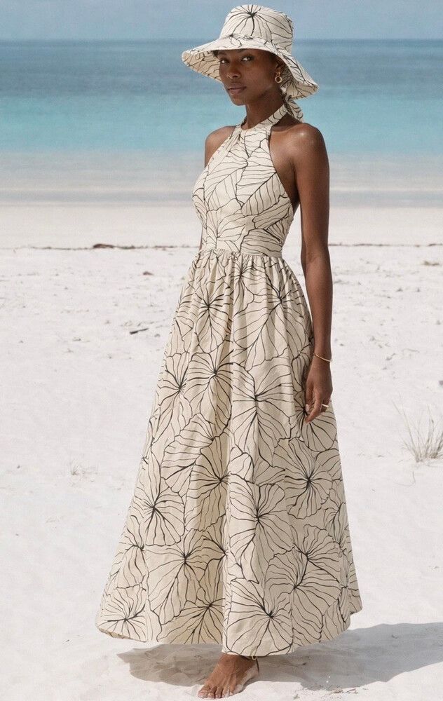 DISSH - DISSH Malta Leaf Print Maxi Dress on Designer Wardrobe