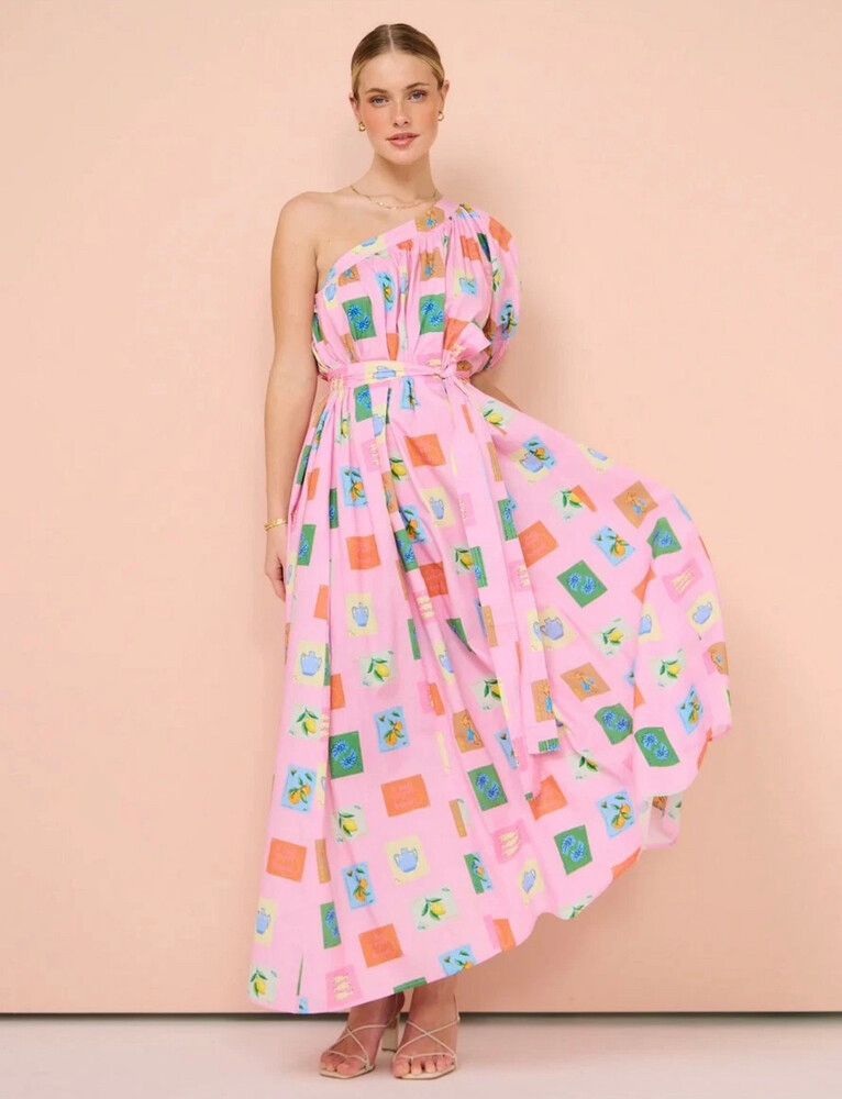 Palm Noosa lotus Pink Emblem Maxi Dress