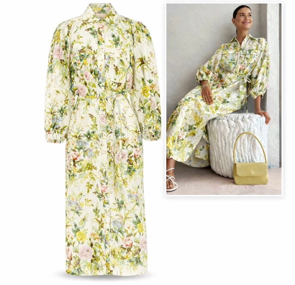 Alemais Eden Linen Shirt Dress