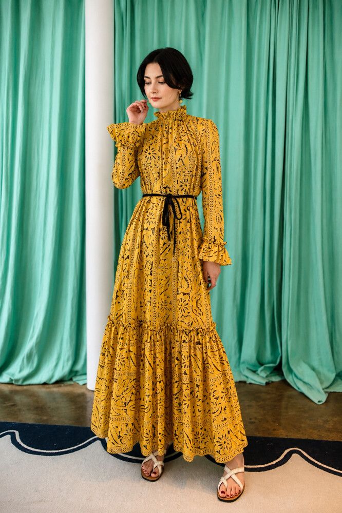 Zimmermann Lulu Frill Maxi Dress