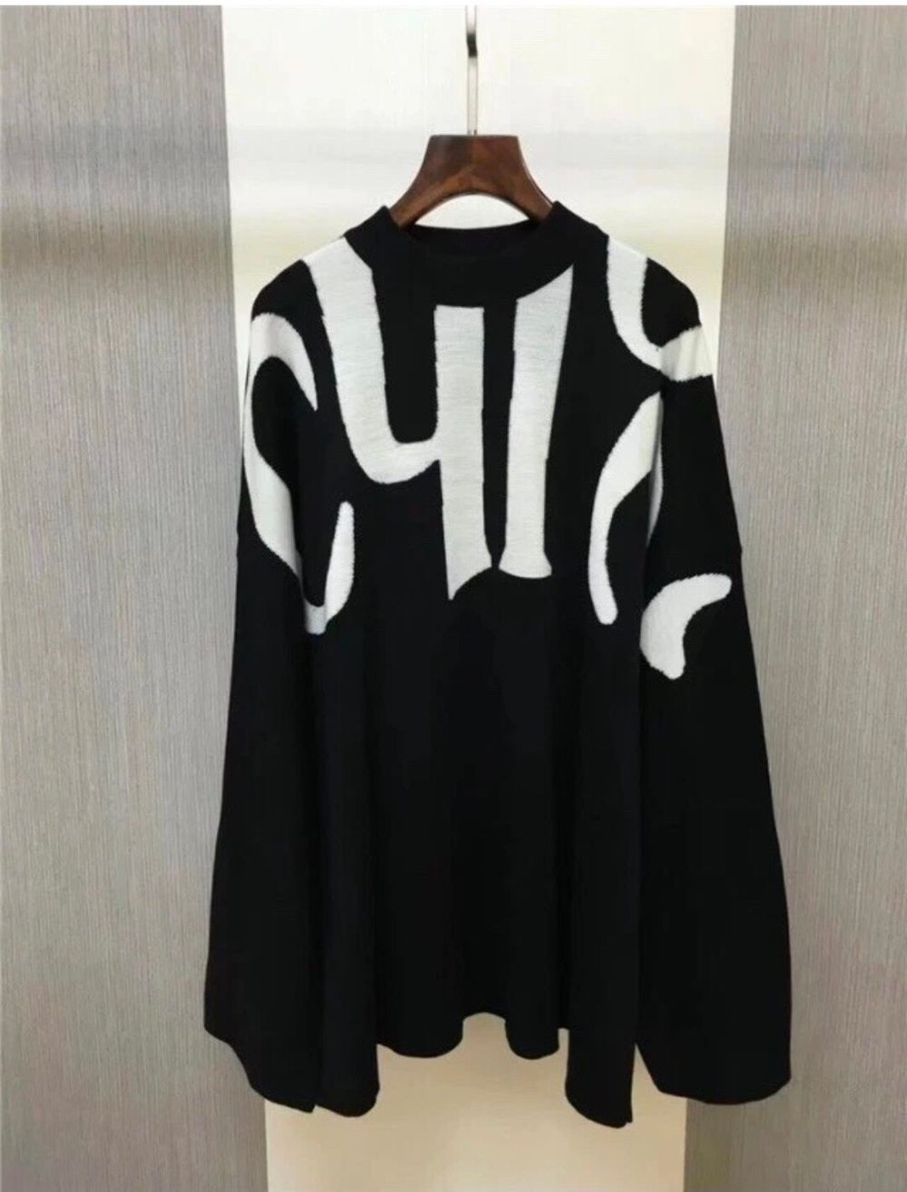 CHLOÉ Woman SWEATER Cotton-wool blend sweater with Chloé intarsia letters