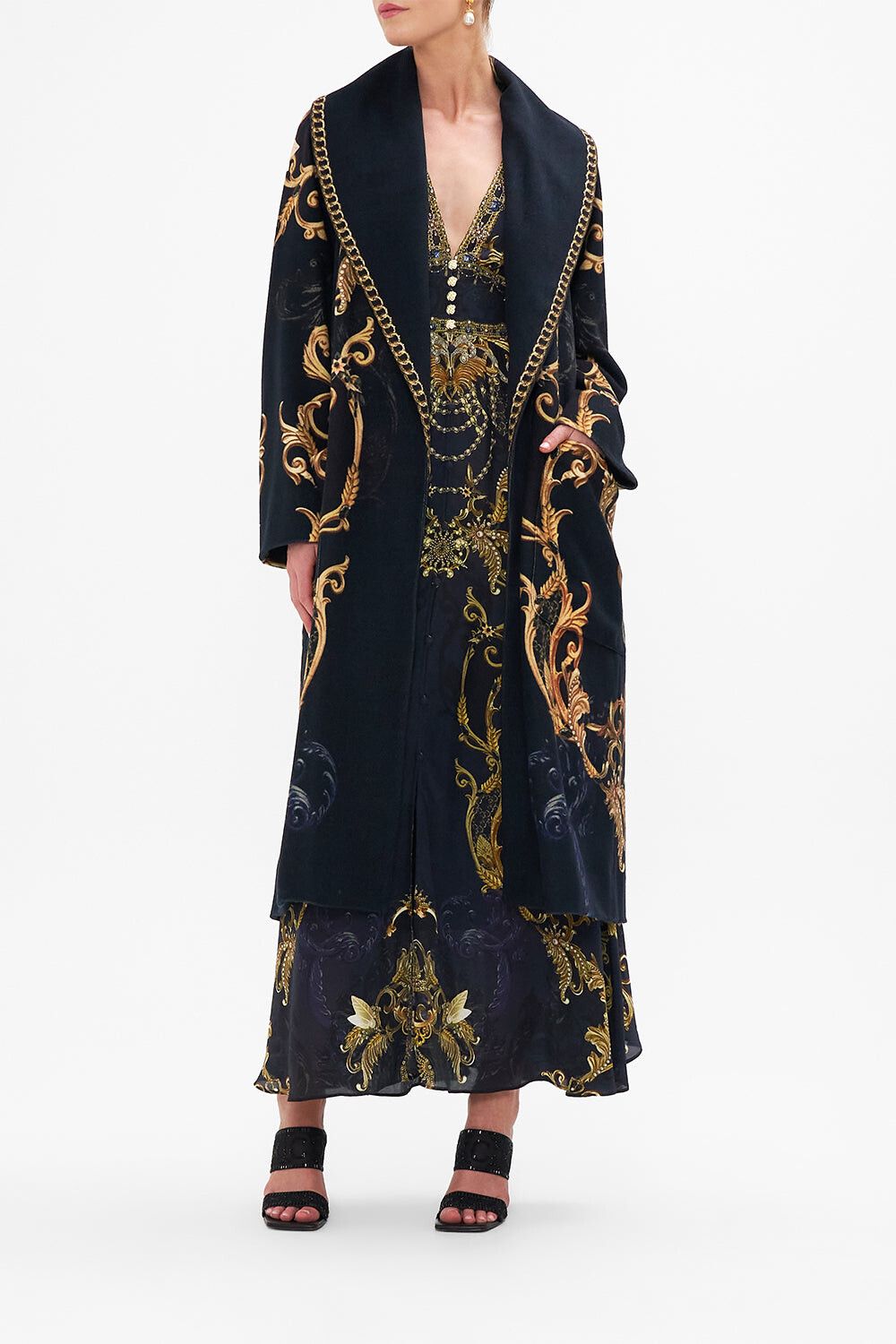 Camilla FRANKS shawl Collar Coat Size S