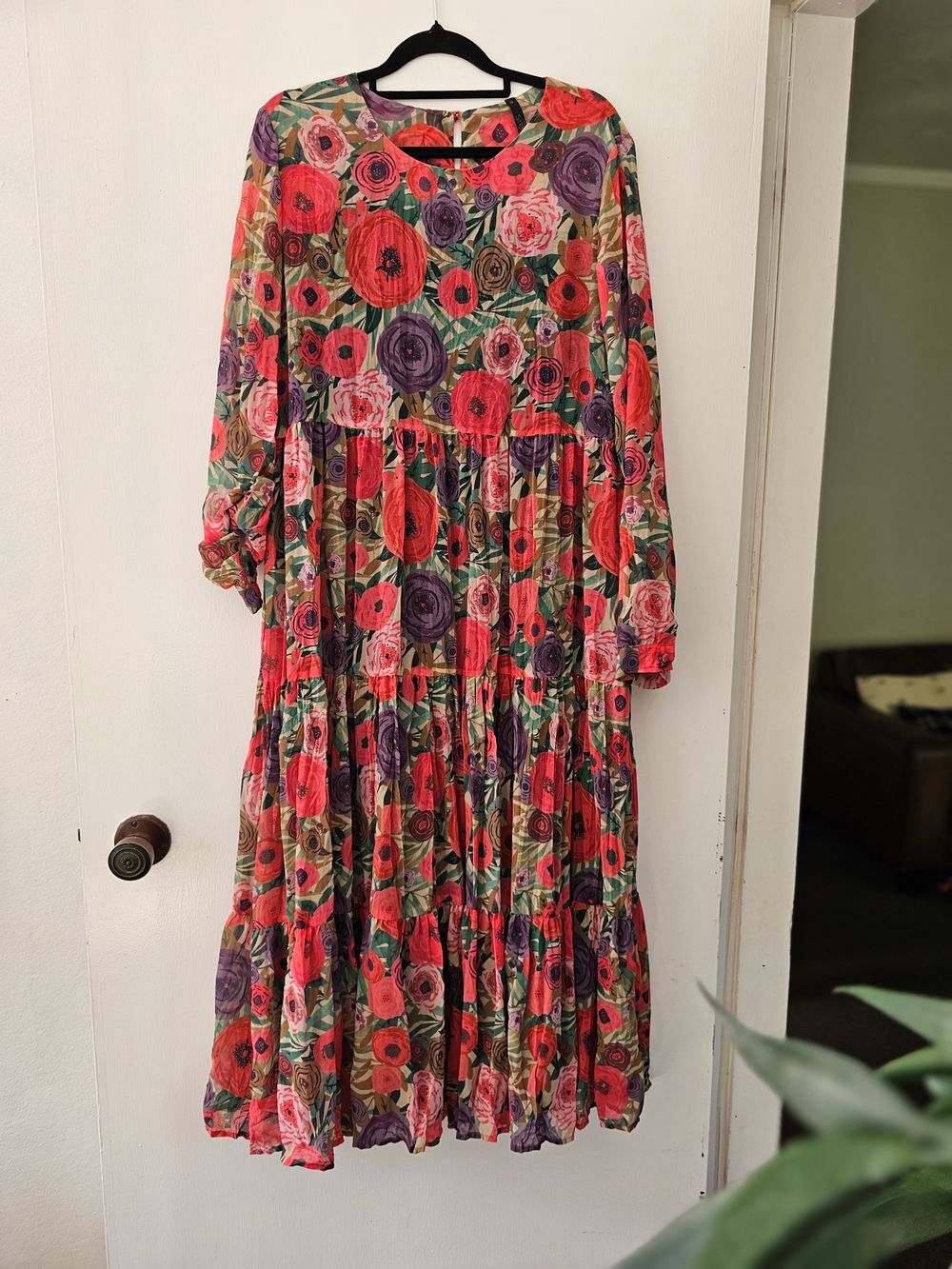Floral tier midi dress