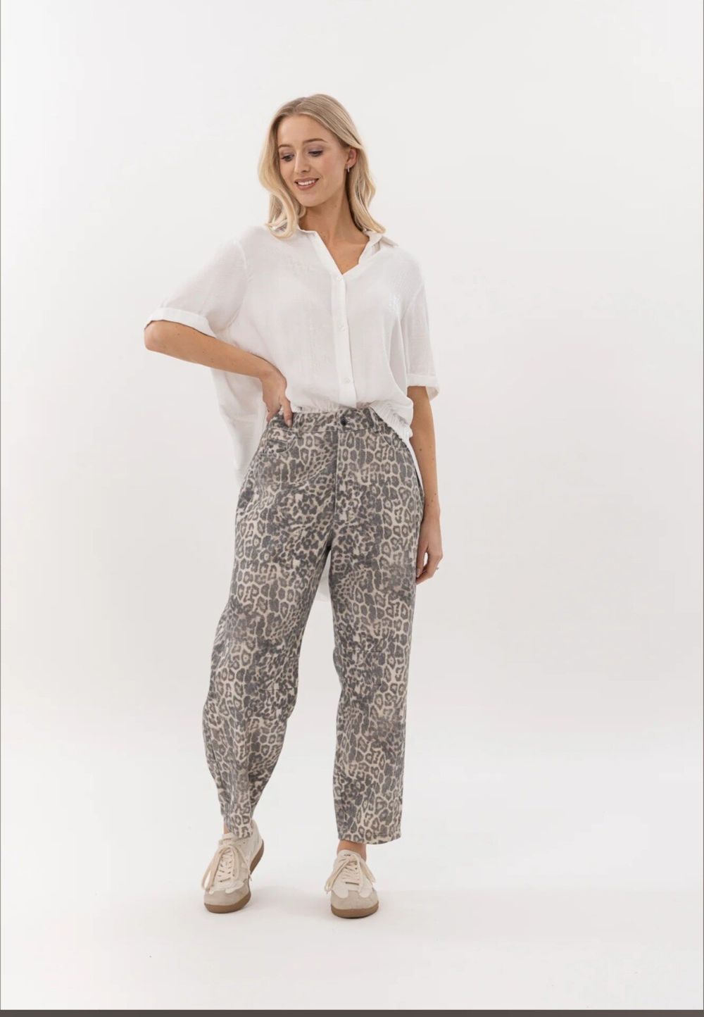 Mi moso leopard print barrel jeans 12