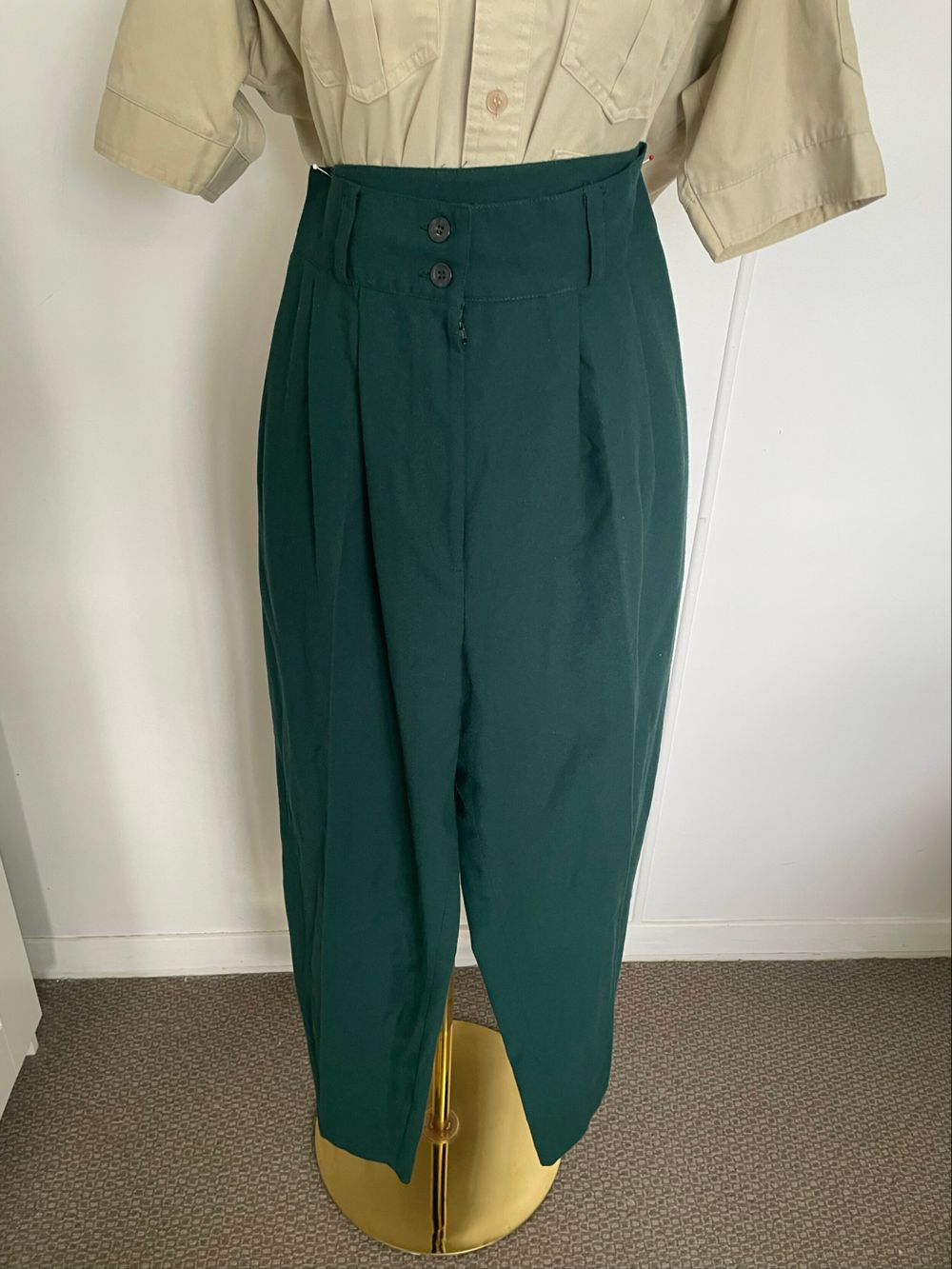 London Affair Green High Waisted Pants