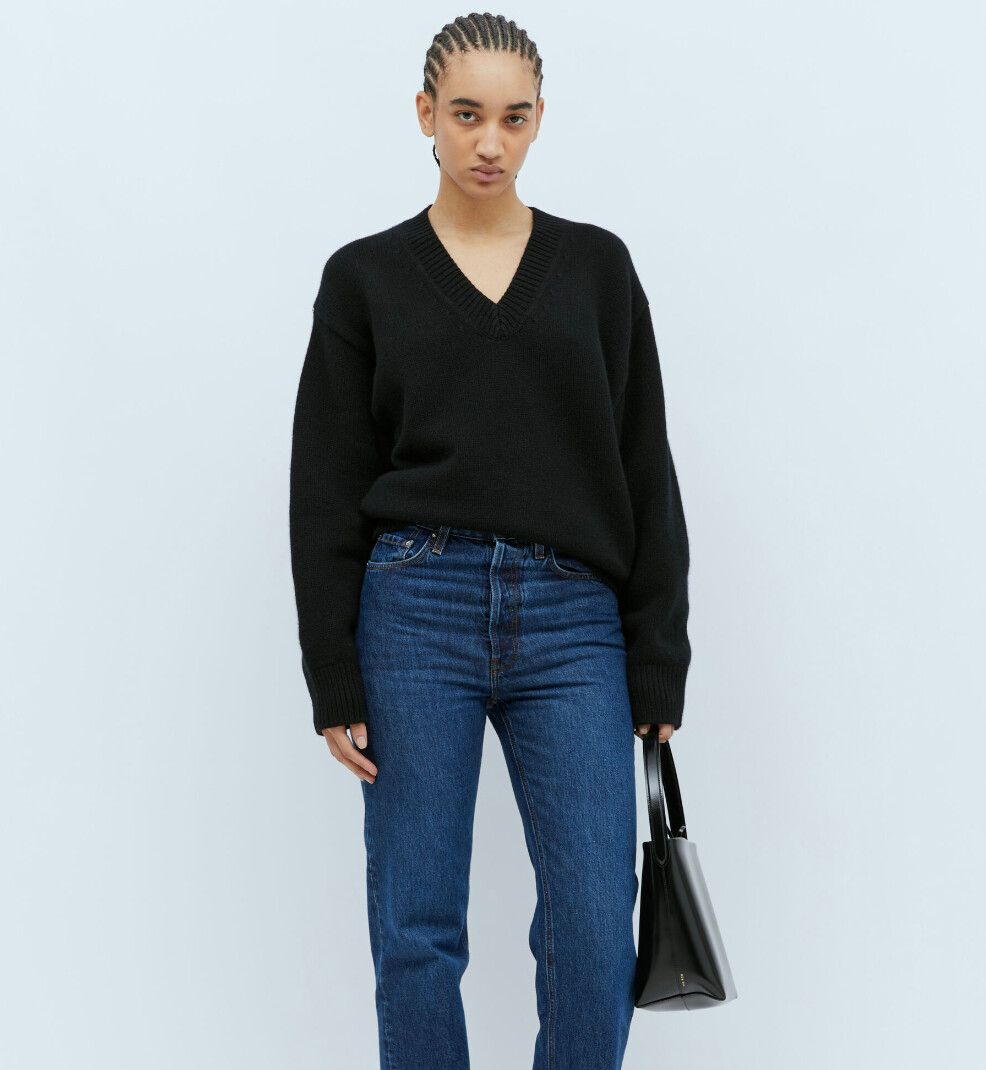 TOTEME  V-neck Cashmere|wool knit sweater