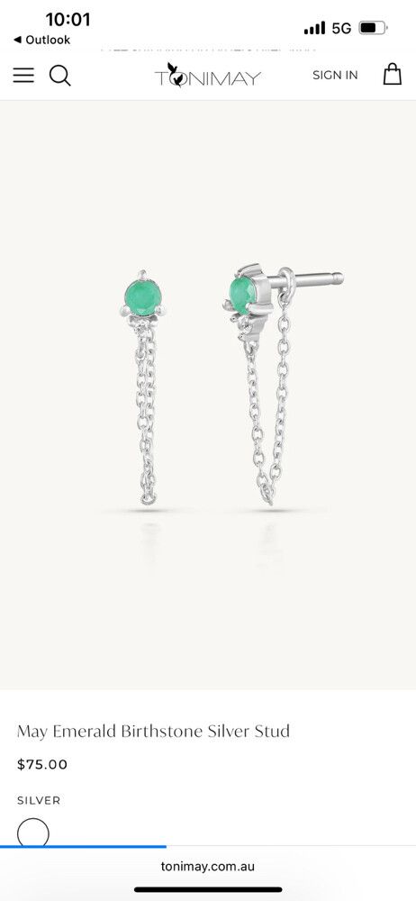 Toni May Emerald Chain Studs