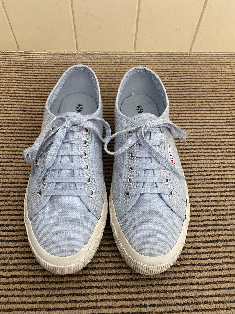 blue superga sneakers