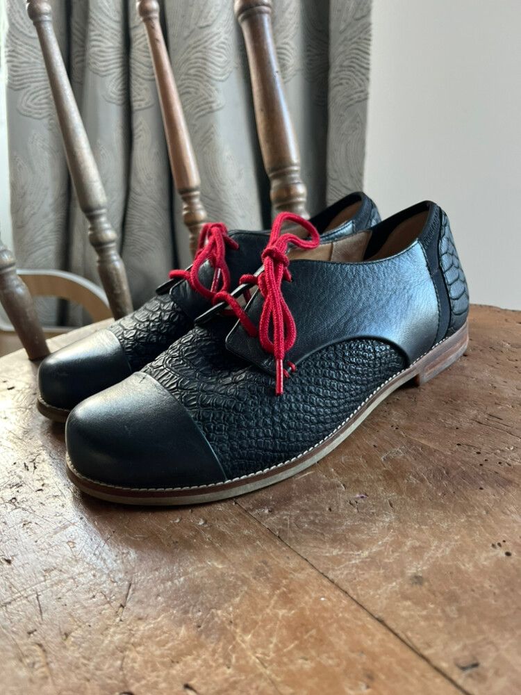 Ziera Libra Black Snake Shoes