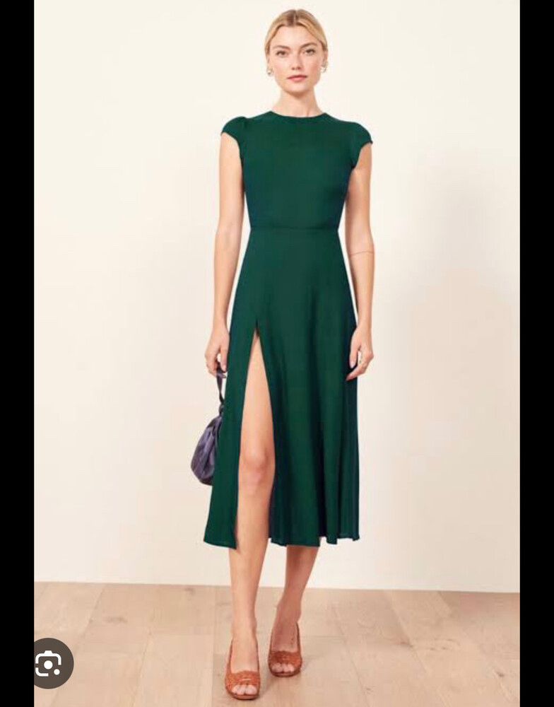 Reformation Reformation Green Midi Dress on Designer Wardrobe