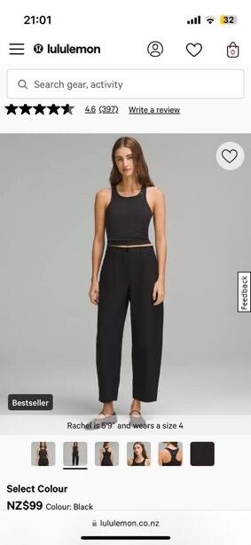 Lulu Lemon Swiftly Tech Racer Back Top Black