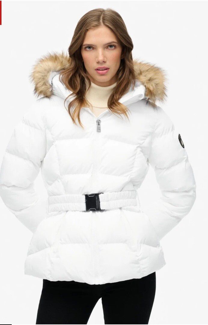 Superdry White Fuji Puffer Jacket