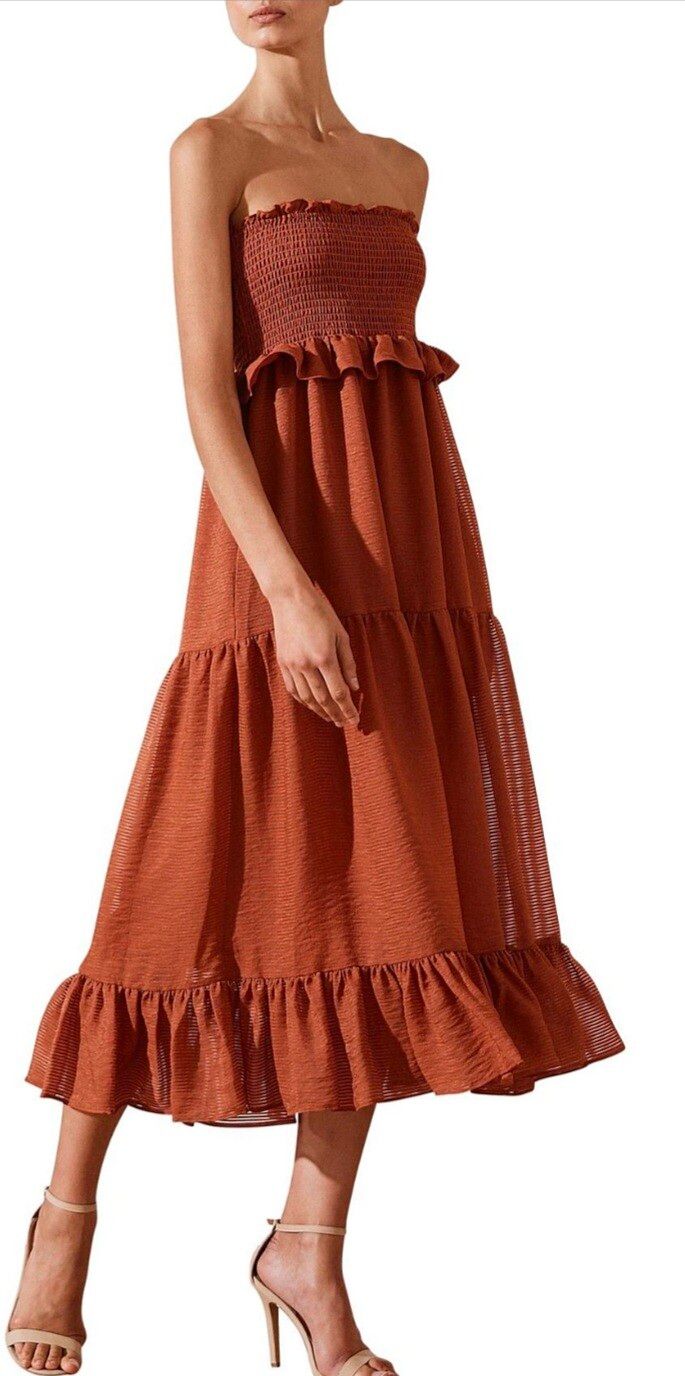 alemais emilio midi dress Alemais Sammy Midi Dress in Chocolate (TS) – Hampden Clothing