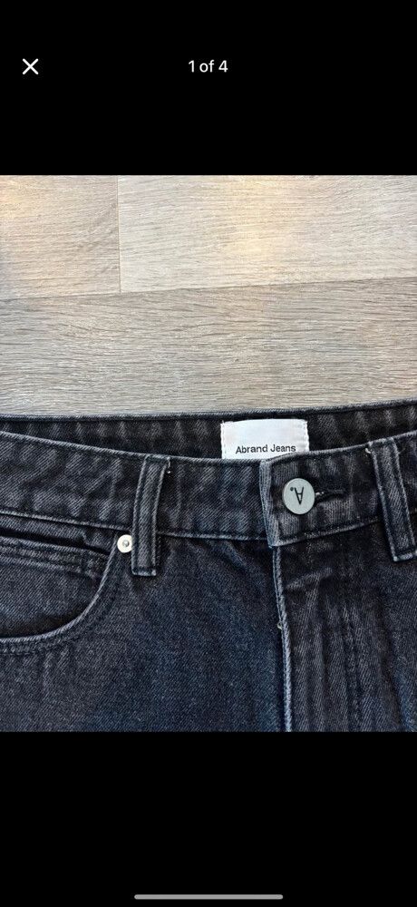 Abrand Jeans Black Denim Shorts
