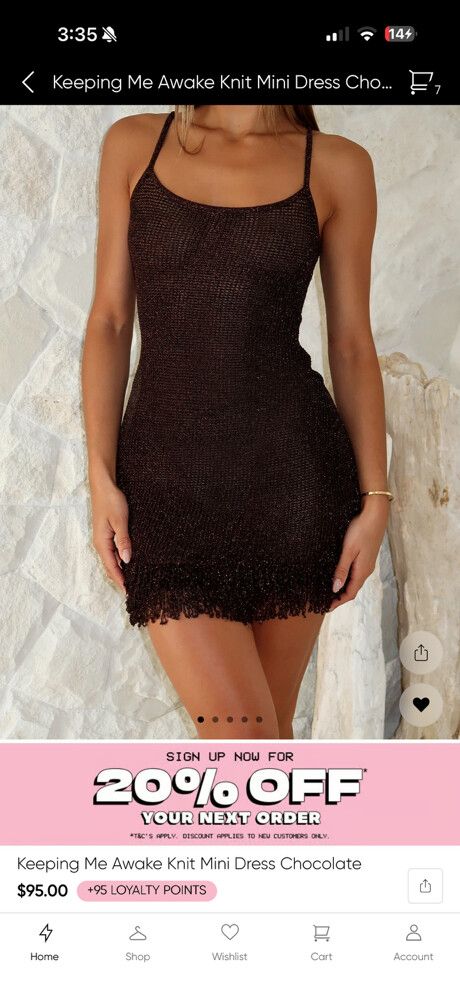 White Fox Mini Knit Dress