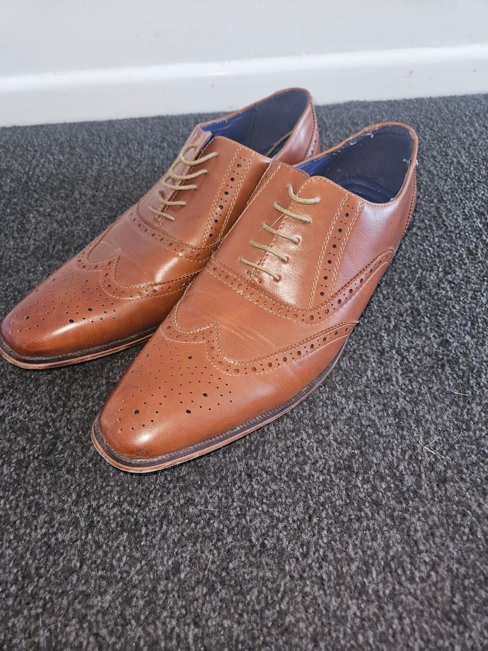 Tan Leather Wingtip Brogues