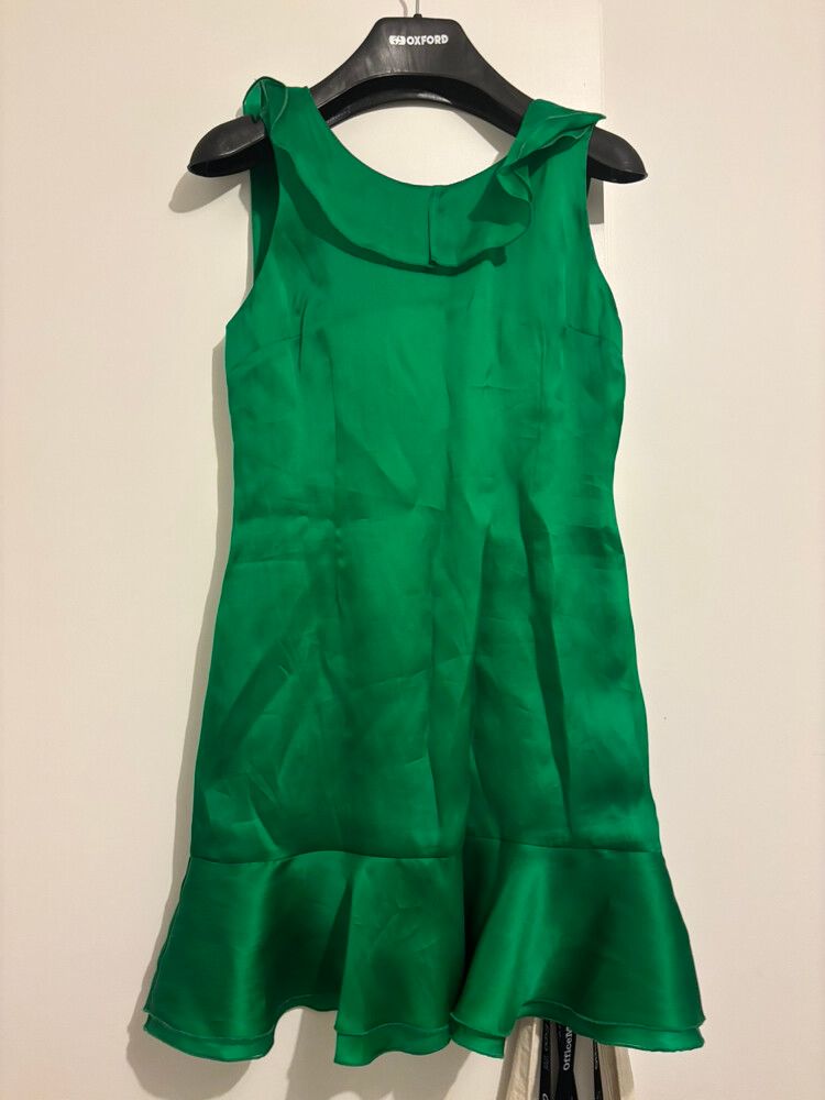 Andrea Moore - Andrea Moore Silk Dress - Green on Designer Wardrobe
