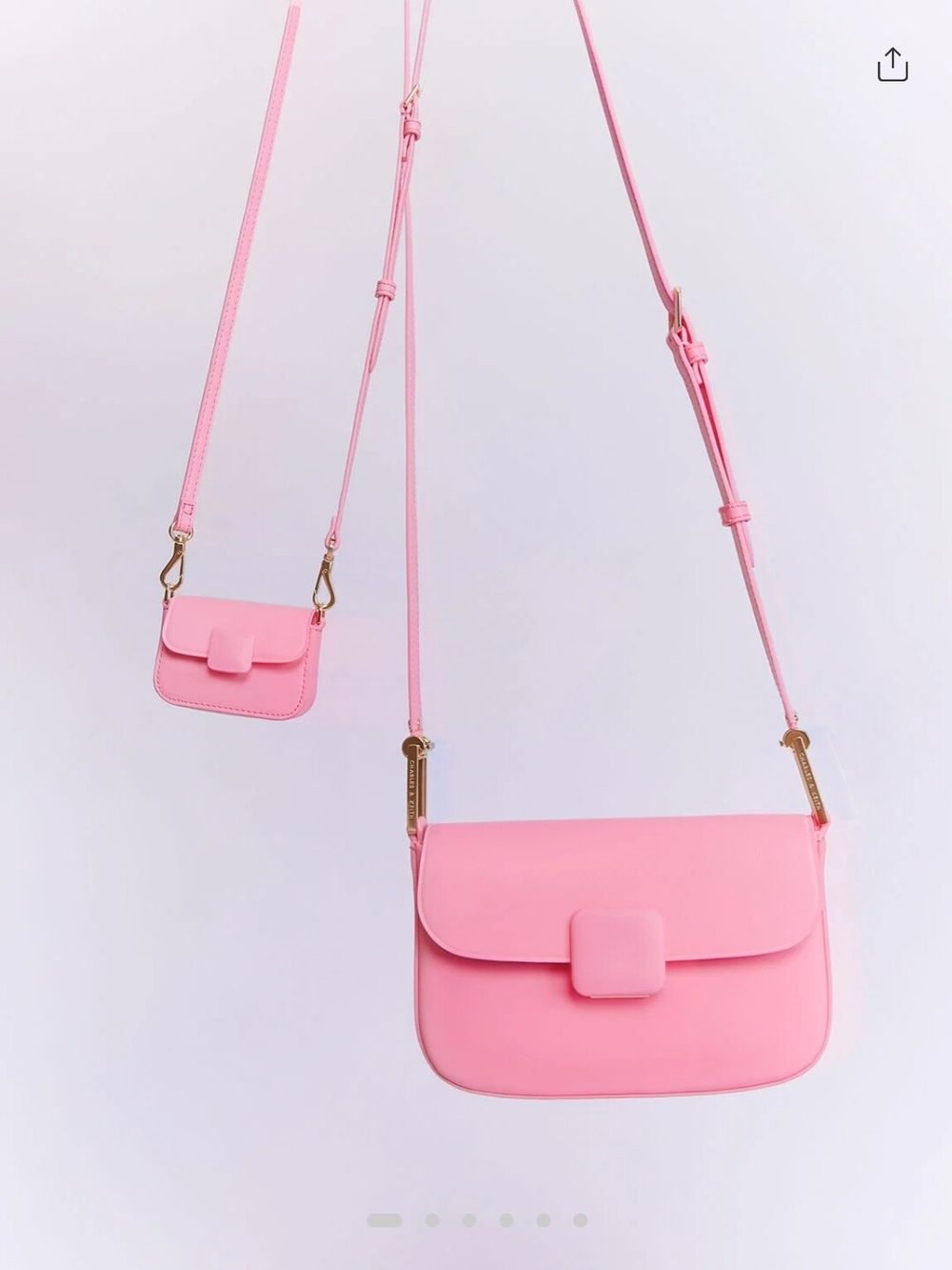 Koa Square Push-Lock Shoulder Bag - Pink