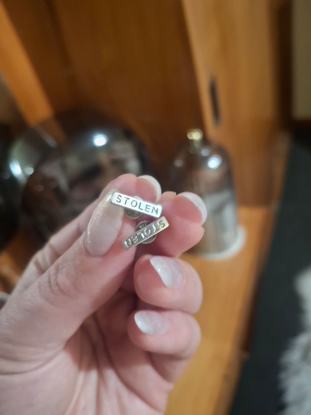 Stolen girlfriend bar earrings
