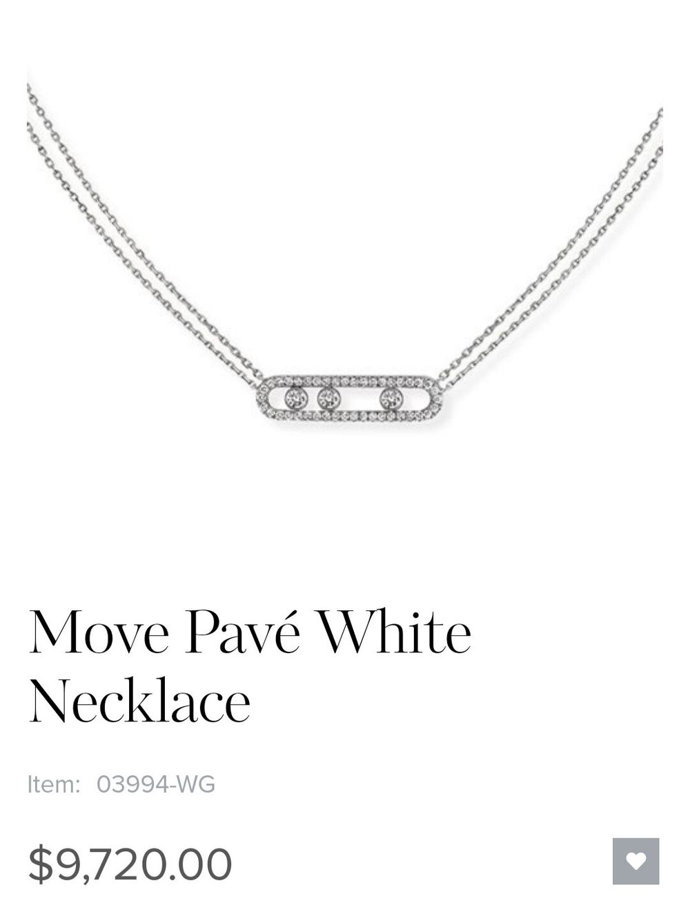 Move Pave diamond white gold