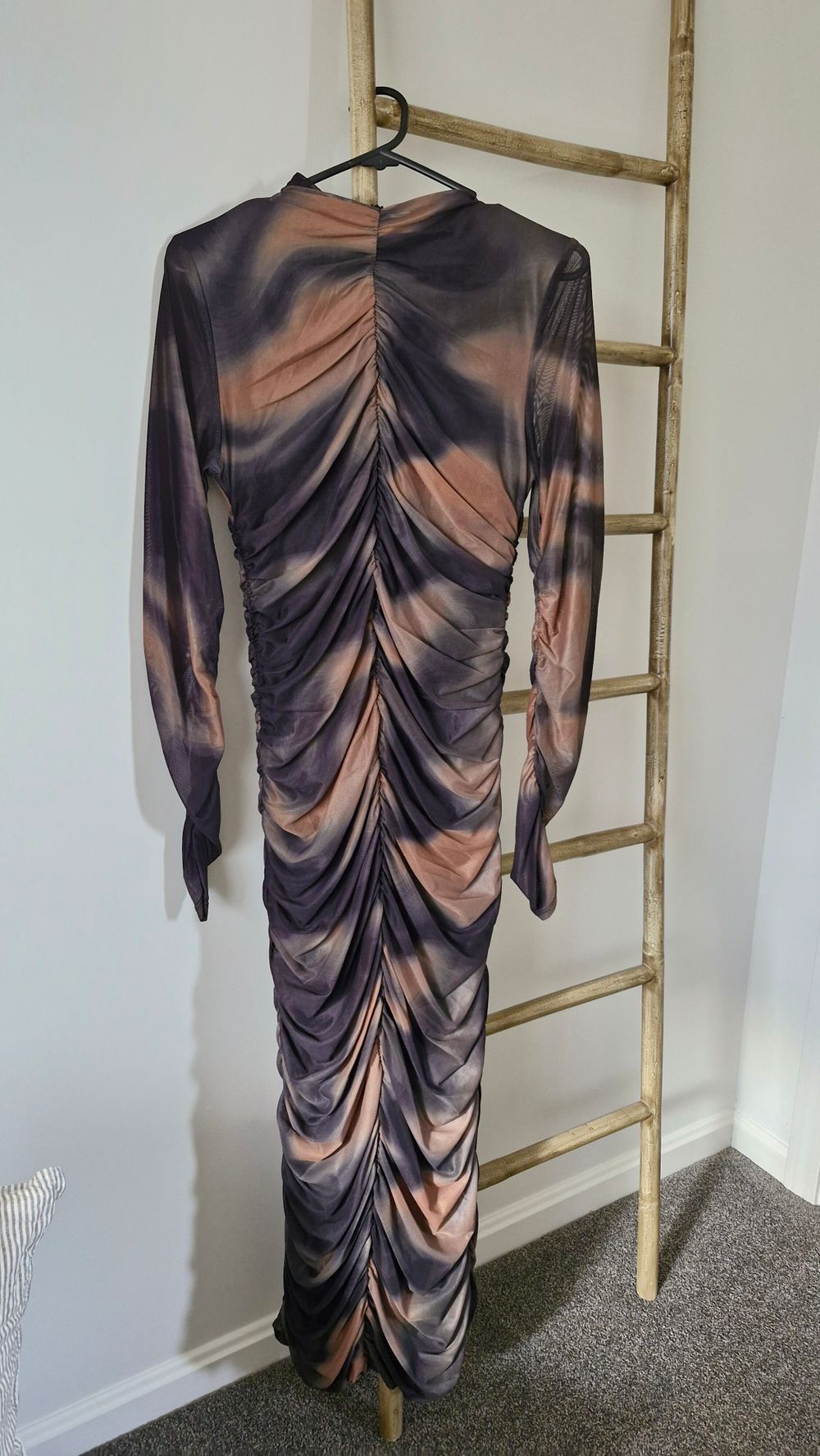 black and brown tie dye dress Brown & Black Tie Dye Cotton Dress  Hatheli