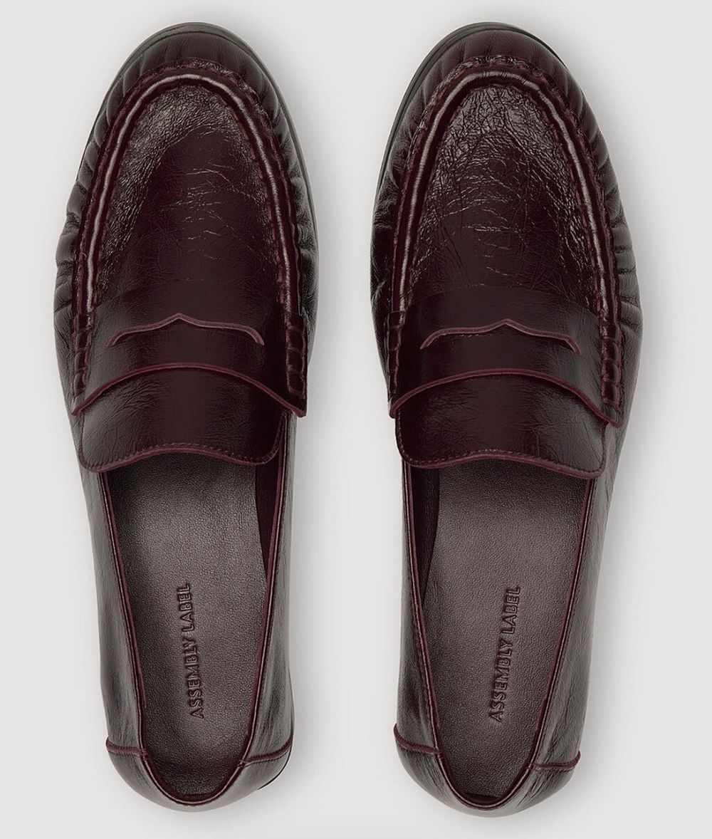 Avenue leather loafer - wine