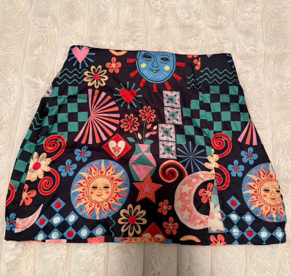 Mini multi-coloured skirt