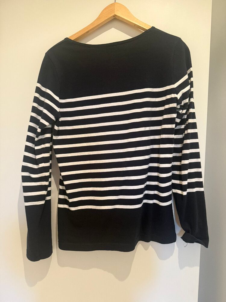 Scotch & Soda Navy White Stripe Top - Sz 10