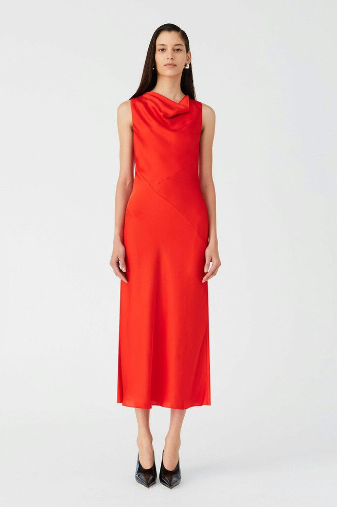 open lace back dress Carly Red Floral Maxi Dress | Women's Clothing main image 0