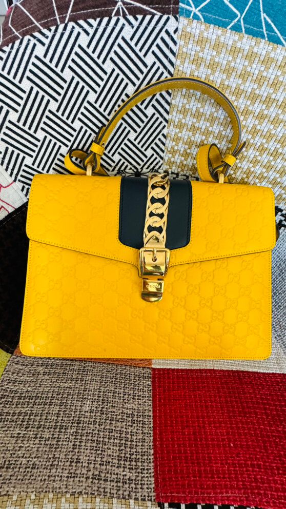 As New Gucci Sylvie Top Handle Bag
