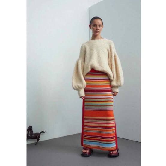 Brand New Alemais Alexandra Stripe Skirt